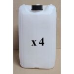 Lot de 4 bidons gerbables 20 litres - blanc - pehd - stockage et transport de liquides Lot de 4 bidons gerbables 20 litres - blanc - pehd - stockage et transport de liquides