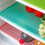 Lot de 4 bleu tapis fraicheur pour r�frig�rateur anti - bact�riens tapis de cuisine