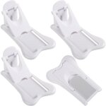 Lot de 4 bloque porte coulissante verrouillage de sécurité pour bébé auto - adhésif bloque (blanc) Lot de 4 bloque porte coulissante verrouillage de sécurité pour bébé auto - adhésif bloque (blanc)