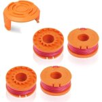 Lot de 4 bobine de fil rechange pour worx wa0010 coupe bordures compatible avec worx wg180 wg163 wa0010avec ...