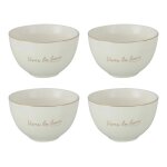Lot de 4 bols en porcelaine ilene 10cm blanc
