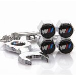 Lot de 4 bouchons de valve bmw série m + porte clés Lot de 4 bouchons de valve bmw série m + porte clés