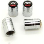Lot de 4 bouchons de valve chrom�s logo audi