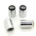 Lot de 4 bouchons de valve chroms logo mini