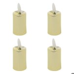 Lot de 4 bougies led votives m�tal dor� - atmosphera cr�ateur dint�rieur