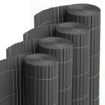 Lot de 4 canisses brise vue en pvc cl�ture protection pour terrasse balcon jardin coloris gris - hauteur ...