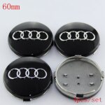 Lot de 4 capuchons caches moyeux pour jantes aluminium audi et dautres modèles noir 60 mm Lot de 4 capuchons caches moyeux pour jantes aluminium audi et dautres modèles noir 60 mm