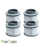 Lot de 4 cartouches filtrantes  baonnette pour spa gonflable mspa blanc