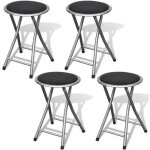 Lot de 4 chaises de bar pliables - tabourets de bar fauteuil de bar style contemporain similicuir lgant ...