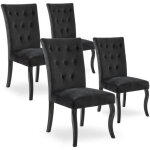 Lot de 4 chaises capitonn�es chaza velours noir