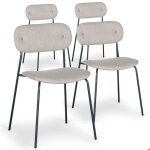 Lot de 4 chaises design tyler 80cm beige