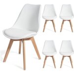 Lot de 4 chaises - home design international - brekka - design scandinave - pieds en bois de htre
