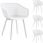 Lot de 4 chaises madeira pour salle à manger ou cuisine design retro avec accoudoirs coque plastique ... Lot de 4 chaises madeira pour salle à manger ou cuisine design retro avec accoudoirs coque plastique ...