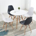 Lot de 4 chaises de salle à manger - bul - scandinave - pieds en bois massif - noir Lot de 4 chaises de salle à manger - bul - scandinave - pieds en bois massif - noir