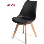 Lot de 4 chaise de salle a manger scandinave design nordique noir