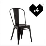 Lot de 4 chaises salle à manger style industriel en métal tabouret de cuisine vintage assise métal 37x36x45 ... Lot de 4 chaises salle à manger style industriel en métal tabouret de cuisine vintage assise métal 37x36x45 ...