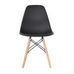 Lot de 4 chaises scandinave - bul - pieds en hêtre massif - noir Lot de 4 chaises scandinave - bul - pieds en hêtre massif - noir