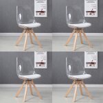Lot de 4 chaises scandinaves transparentes - helsinki - designetsamaison