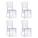 Lot de 4 chaises transparentes - bonaparte - designetsamaison