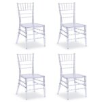Lot de 4 chaises transparentes - napoleon - designetsamaison