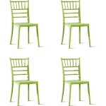 Lot de 4 chaises vertes - napoleon - designetsamaison