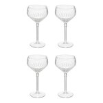 Lot de 4 coupes  champagne stri 32cl transparent