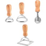 Lot de 4 coupe - ravioles - machines � raviolis avec manche en bois - lot de 3 emporte - pi�ces et 1 ...