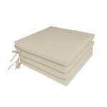 Lot de 4 coussins pour chaise de jardin beige - elva