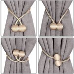 Lot de 4 embrasses de rideaux d�coration embrasses boucle aimant�e tressage d�coration boucle pour d�coration ...