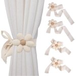 Lot de 4 embrasses de rideaux mignonnes en forme de fleurs - embrasses de rideaux - embrasses de rideaux ...