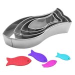 Lot de 4 emporte - pices en forme de poisson - en acier inoxydable - jolis emporte - pices - espces ...