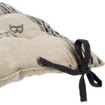 Galettes de chaises - atmosphera - lot de 4 - 38 x 38 cm - lin et gris - style bistrot