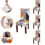 Lot de 4 housses de chaise extensible housse pour salle  manger restaurant et htel amovible lavable ...