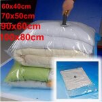 Lot de 4 housses de rangement sous vide �tanches - transparent - sac compression pour v�tements