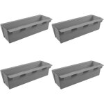 Lot de 4 jardini�res en plastique pour palettes artecsis bacs � fleurs d�coration jardin 9x36. 8x9. 5cm ...