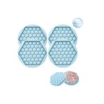 Lot de 4 moule  glaon pe sans bpa mini bacs  glaons ronds avec couverclediy rutilisable pour cocktails ...
