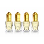 Lot 4 musc princesse el nabil 5ml extrait de parfum sans alcool roll on original parfum femme fille