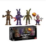 Figurine - lot de 4 personnages - freddy chica bonnie funtime foxy - pvc - envoi rapide