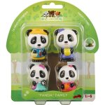 Lot 4 personnages - sophie la girafe - figurines klorofil panda - bao - jian - tam - poppy