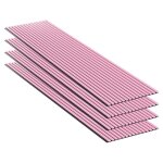 Lot 4 pi�ces - panneau acoustique - rose - feutrine noir - 240x60x1. 1cm