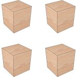 Lot de 4 pieds de meubles en bois massif rehausseurs carr�s en bois naturel rallonges en bois (8 x 8 ...