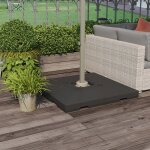 Lot de 4 pied de parasol poids de lestage carr� pour parasols d�port�s dim. par dalle 51l x 51l x 12h ...