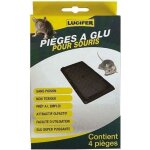 Lot de 4 piges  glu pour souris - lucifer - noir