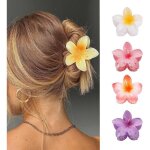 Pinces � cheveux - lot de 4 - fixation forte - antid�rapantes - pour cheveux �pais - 8x4 cm