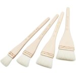 Lot de 4 pinceaux professionnels doux en poils de ch�vre pour le lavage les travaux de fond laquarelle ...