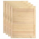 Lot de 4 portes a persiennes bois de pin massif portes d armoire portes d etageres revetement pour placard ...