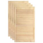 Lot de 4 portes a persiennes portes d armoire portes d etageres revetement pour placard penderie garde ...