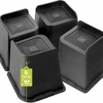 Lot de 4 rehausseurs meubles en l hauteur 10 / 15 / 20 cm charge max 27216 kg pour canap� chaisetable ...
