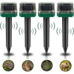 Lot de 4 répulsifs solaires à ultrasons répulsif anti - taupes solaire souris repeller exterieur pour ... Lot de 4 répulsifs solaires à ultrasons répulsif anti - taupes solaire souris repeller exterieur pour ...