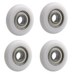 Lot de 4 roulements � billes en acier blanc 10 x 40 x 10 mm pour porte et fen�tre